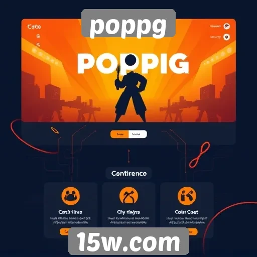 Como o design do site poppg influencia a experiência do jogador